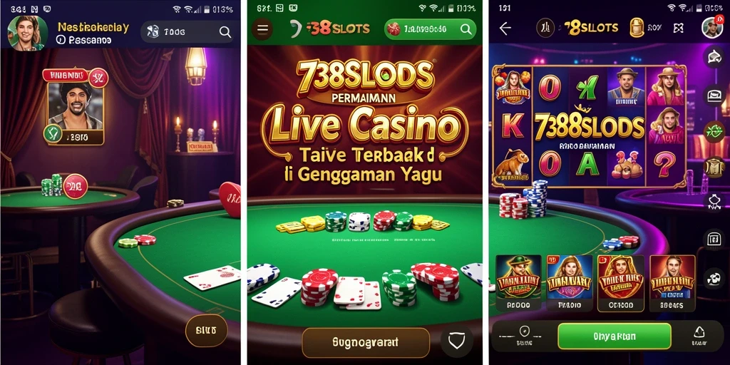 Tampilan menarik dari permainan Live Casino 738SLOTS.