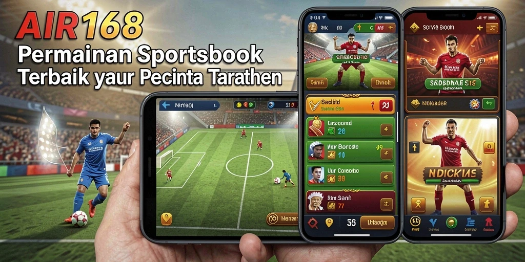 Screenshot menampilkan antarmuka AIR168 dengan pilihan taruhan olahraga.