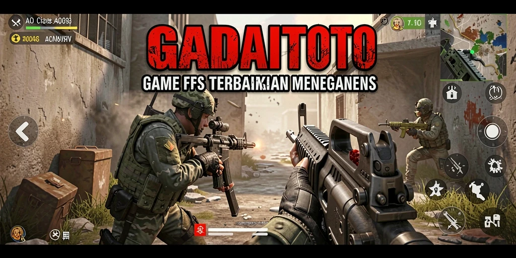 Screenshot GADAITOTO menampilkan aksi seru dalam pertempuran FPS.