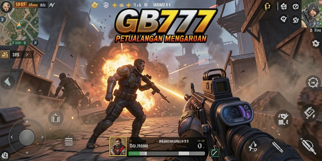 Screenshot GB777 menampilkan aksi mendebarkan dalam mode TPS.