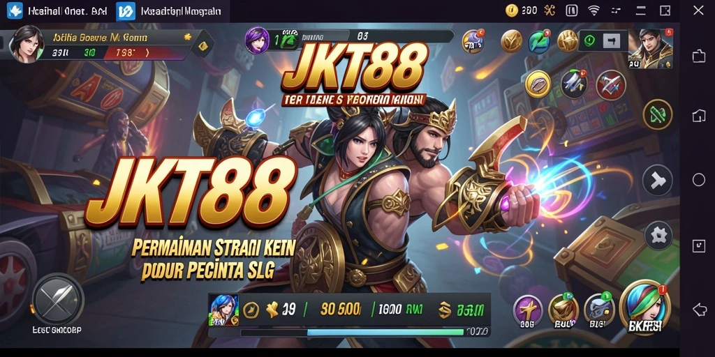 Tampilan utama gameplay SLG JKT88 yang menakjubkan dan seru.
