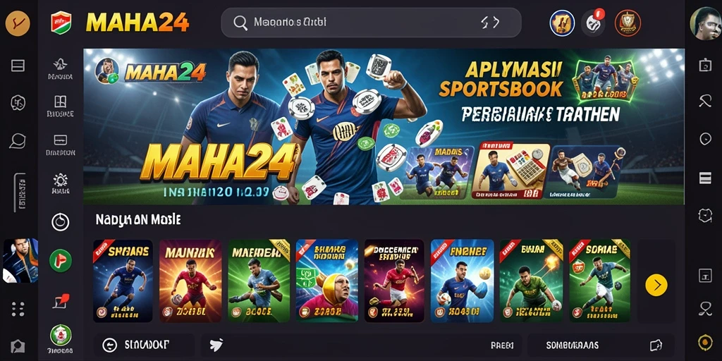 Tampilan gameplay menarik dari aplikasi Sportsbook MAHA24.