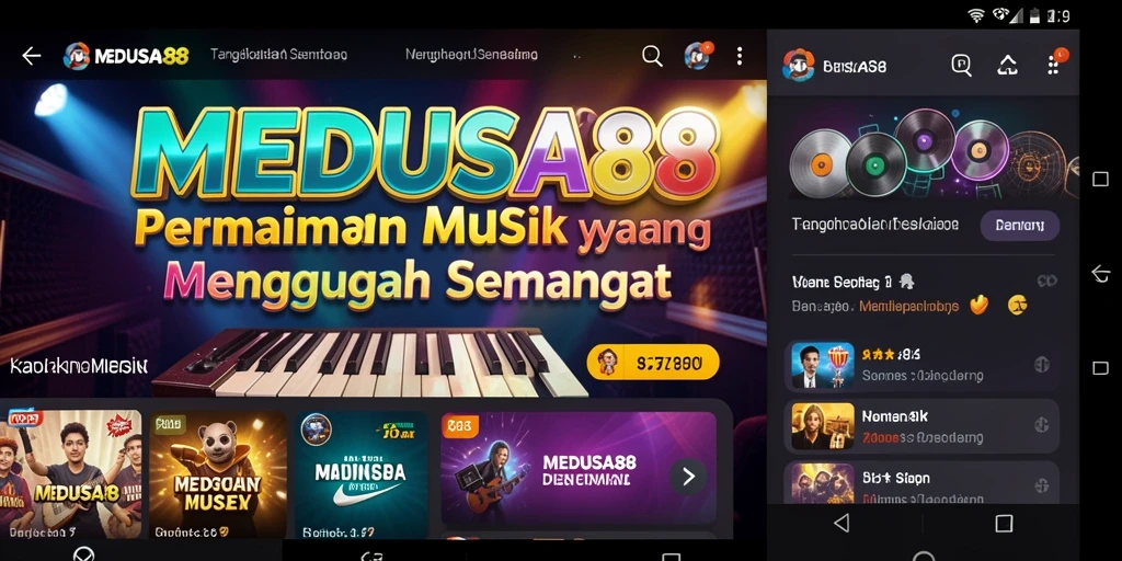 Screenshot utama MEDUSA88 menampilkan gameplay yang penuh semangat dan interaksi.