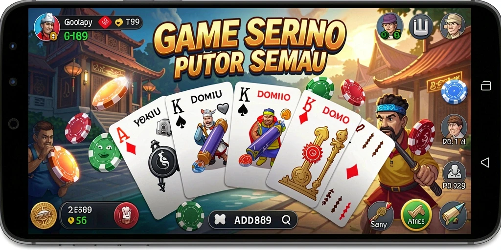 Screenshot PT89 menampilkan gameplay seru dalam permainan Domino.