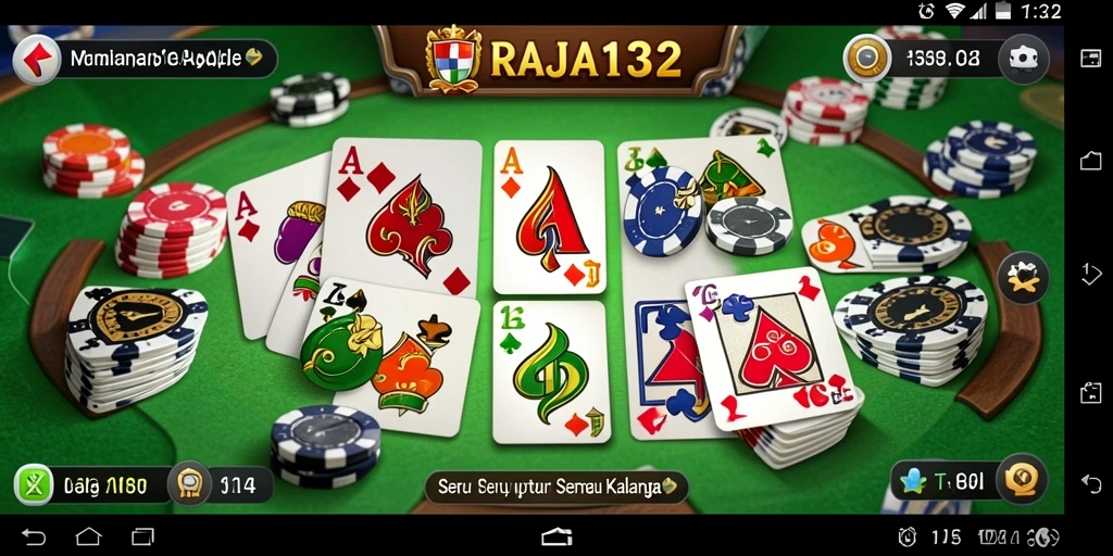 Screenshot menunjukkan gameplay seru Gaple di RAJA132.