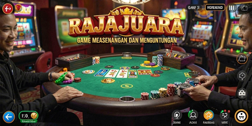 Tampilan gameplay menarik dari RAJAJUARA yang menampilkan berbagai permainan kasino.