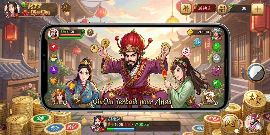 Tampilan gameplay QiuQiu yang seru dan menantang.