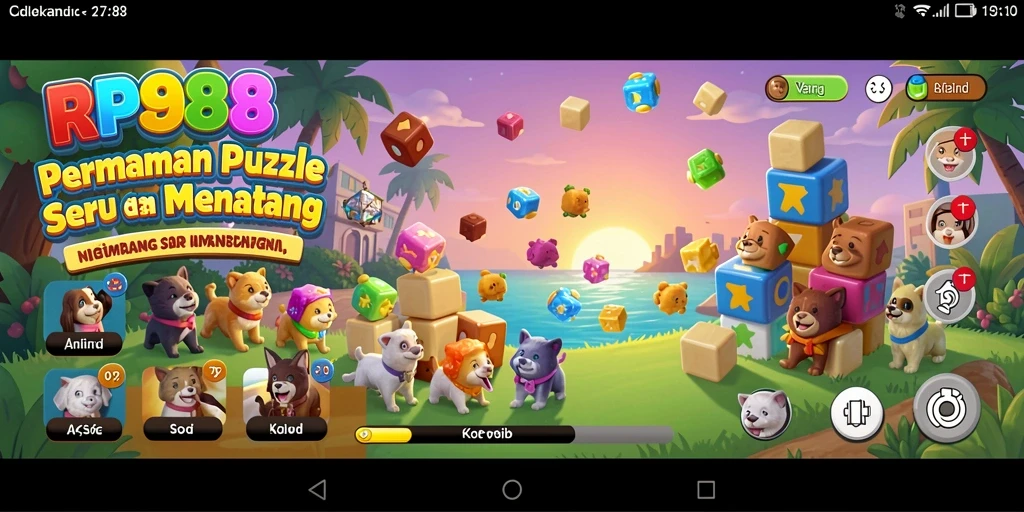 Tampilan gameplay RP888 yang seru dan menantang dalam menyelesaikan puzzle.
