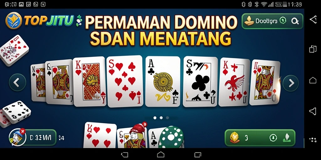 Gameplay seru Domino di TOPJITU yang mengasyikkan.